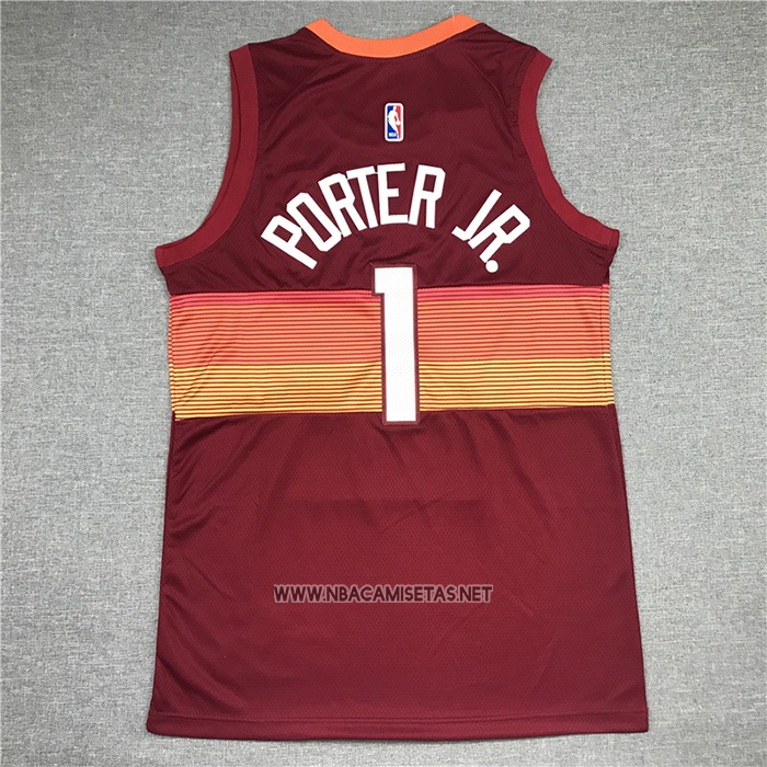 Camiseta Denver Nuggets Michael Porter NO 1 Ciudad 2020-21 Rojo
